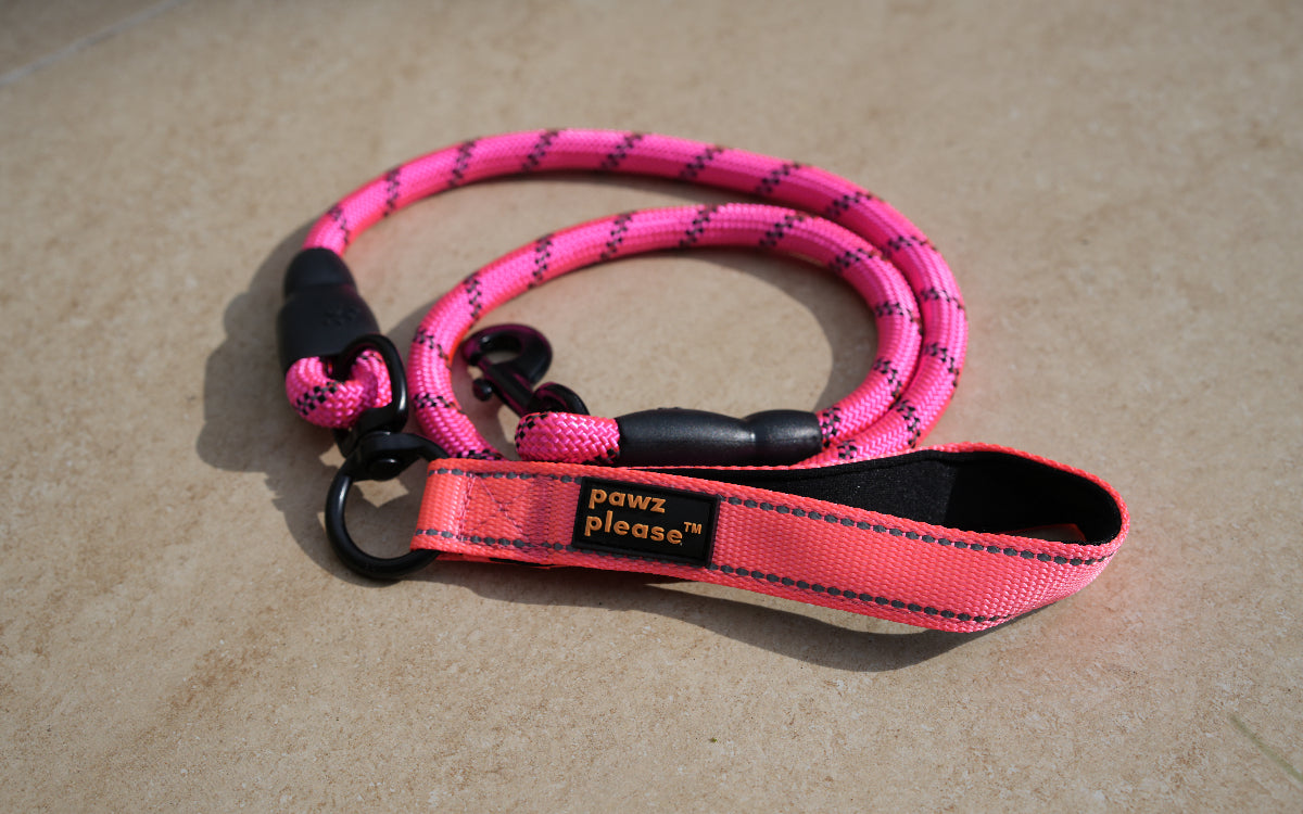 Bubblegum Pink The Essential Rope Leash from Pawz Please