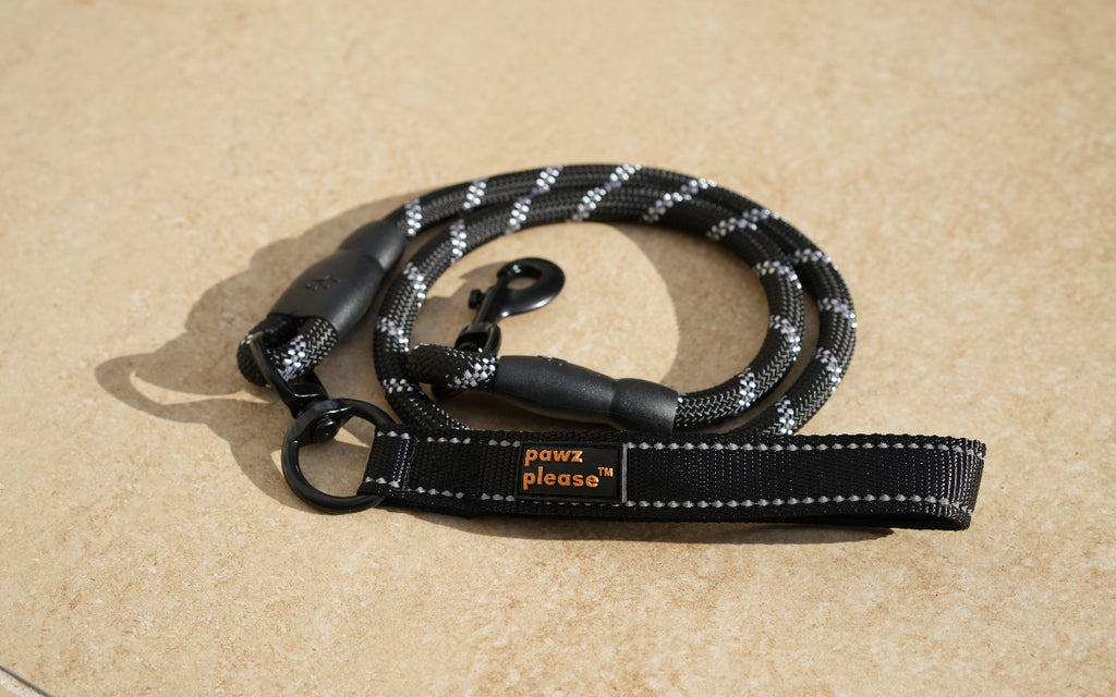 Paw Black The Essential Rope Leash from Pawz Please